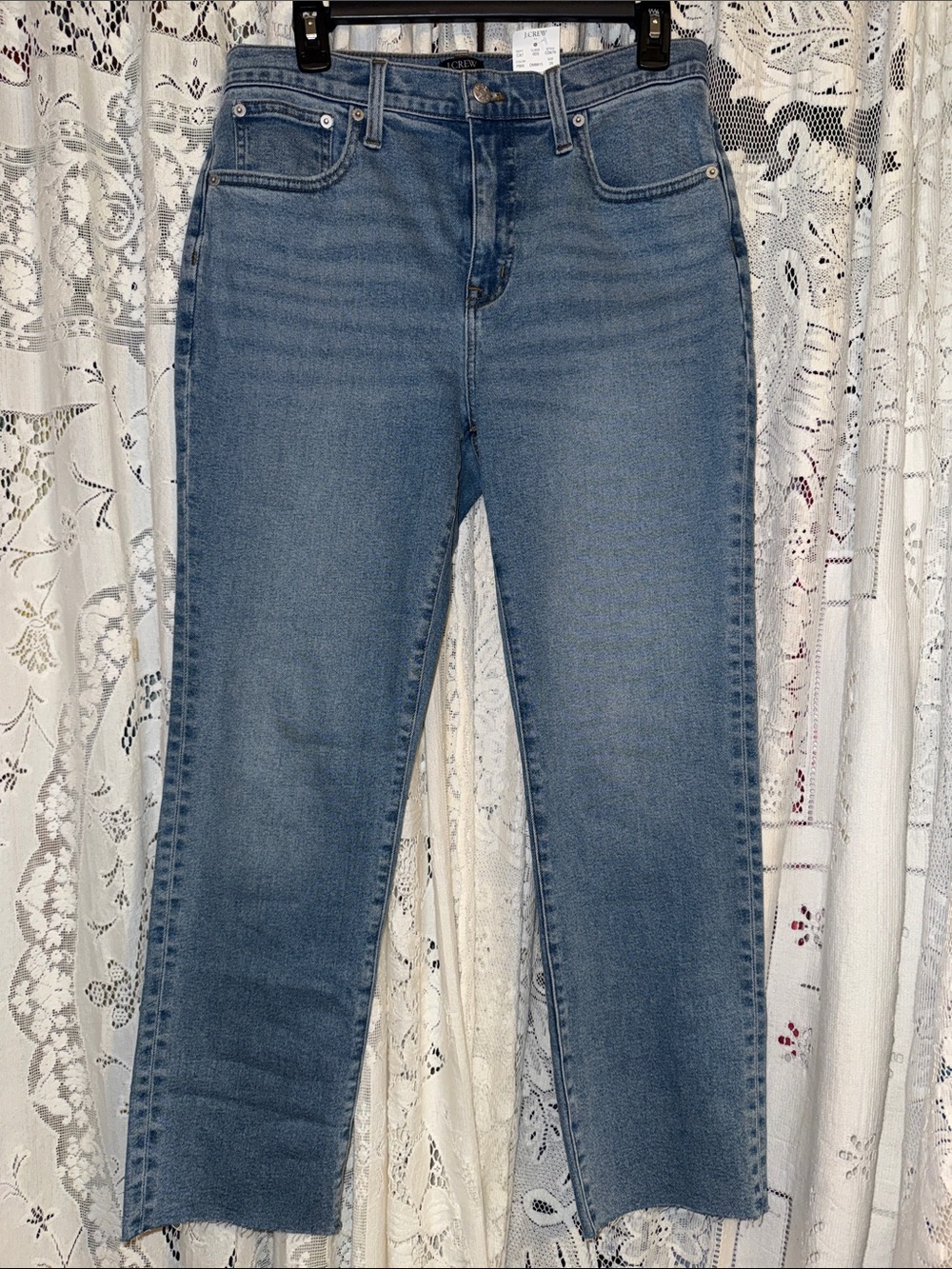 J. Crew essential Straight Leg Jeans in Light Blue Wash